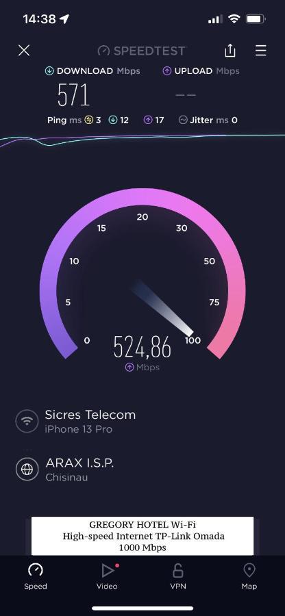 Gregory Boutique Hotel Chişinău Eksteriør billede Speedtest interface